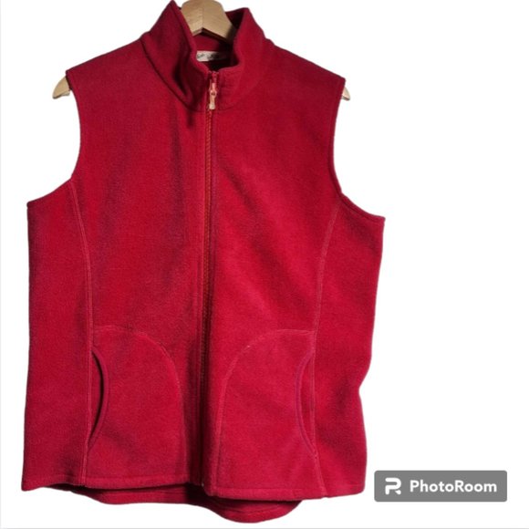 Woolrich Fleece Vest in Pink Size Large - Picture 1 of 8